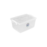 imagem do produto Mini Organizador Plástico BEL 400ml Branco com Trava