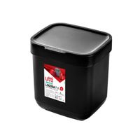 imagem do produto Lixeira Plástica para Pia 3 Litros Utti Preta - Resistente