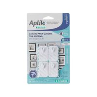 imagem do produto Gancho Plástico Adesivo APLIK Branco para Quadros