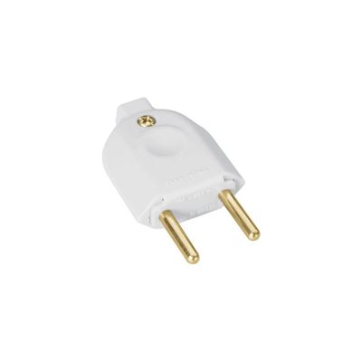 Plug Macho 2P 10A/250V Branco Tramontina - Padrão ABNT