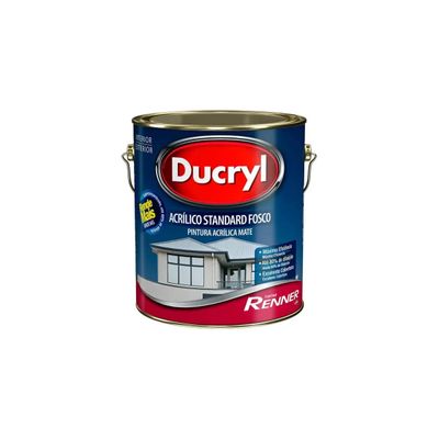 Tinta Acrílica Renner Ducryl Branco Fosco 3,6L Interior Tinta Acrílica Renner Ducryl Branco Fosco 3,6L Interior