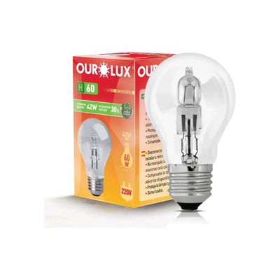 Lampada Halogena Bulbo 42w - Ourolux 02133 Cor da luz Branco Lampada Halogena Bulbo 42w - Ourolux 02133 Cor da luz Branco
