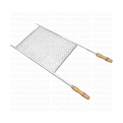 Grelha Moeda de Aço Inox 50x50 cm Papaléguas para Churrasco Grelha Moeda de Aço Inox 50x50 cm Papaléguas para Churrasco