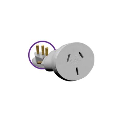 Plug Adaptador 3 Pinos Chato para Ar Condicionado Ilumi