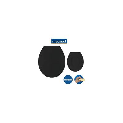 Assento Sanitário Soft Metasul Preto Original