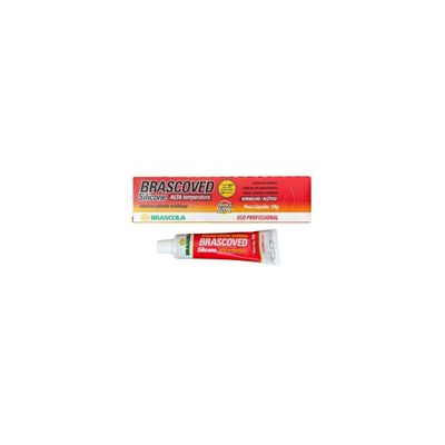 Silicone Brascoola Alta Temperatura Vermelho 50g Vedação