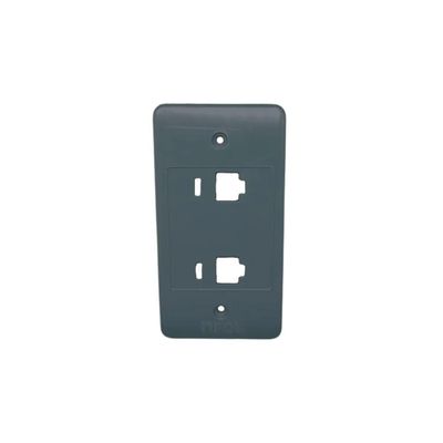 Tampa 2 Módulos ELETROMAX RJ PVC Cinza 1 Polegada Tampa 2 Módulos ELETROMAX RJ PVC Cinza 1 Polegada
