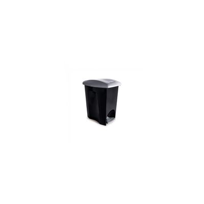 Lixeira com Pedal Plasutil ecoblack 7 Litros Preta