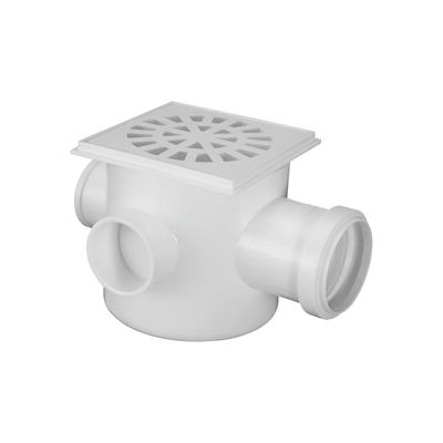 Caixa Sifonada PVC Branca 100x100x50mm Amanco Esgoto Domésti Caixa Sifonada PVC Branca 100x100x50mm Amanco Esgoto Domésti