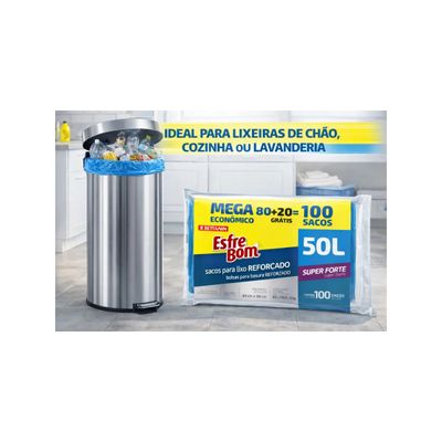Saco para Lixo 50L D'JULY REPORSUL Reforçado Preto Saco para Lixo 50L D'JULY REPORSUL Reforçado Preto