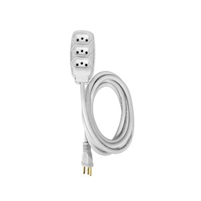Extensão Elétrica 05 Metros 2,5mm 2p+t 20 A Cor Branca Ilumi Extensão Elétrica 05 Metros 2,5mm 2p+t 20 A Cor Branca Ilumi