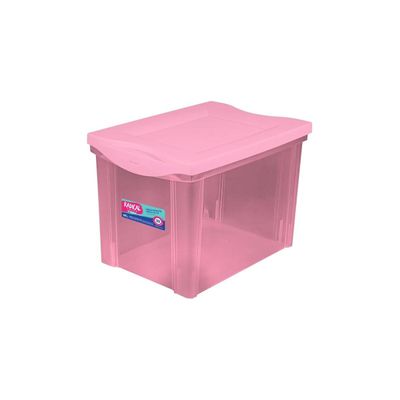 Caixa Organizad Plástica Alta Rosa 30l Radical Color Ordene