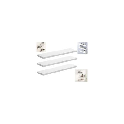 Kit 3 Prateleiras Brancas Prat-K 1,2x20x60cm Durabilidade Garantida