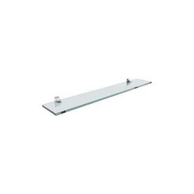 Prateleira de Vidro PRAT-K 0,8x10x60cm com Suporte Cromado