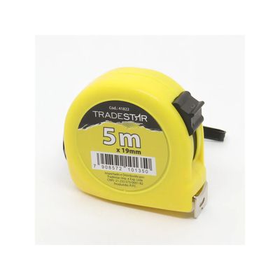 Trena De Medição 5m X 19mm Em Aço Amarelo Abs Trena De Medição 5m X 19mm Em Aço Amarelo Abs