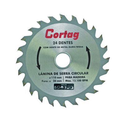 Serra Widea para Madeira Cortag 24D 110mm Profissional
