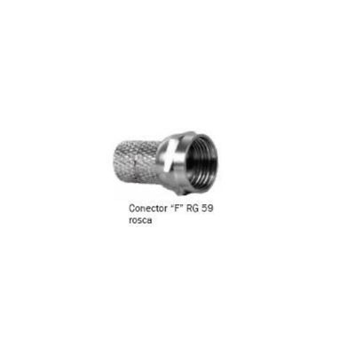 Conector Coaxial Rosca RG59 Macho F - Alta Performance e Durabilidade Conector Coaxial Rosca RG59 Macho F - Alta Performance e Durabilidade