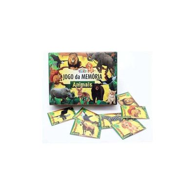 Jogo da Memória Animais Mini Toys Educativo Resistente