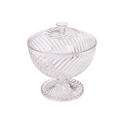 Bomboniere Baleiro Com Base Twist Incolor 1,6 L - Plasútil Bomboniere Baleiro Com Base Twist Incolor 1,6 L - Plasútil