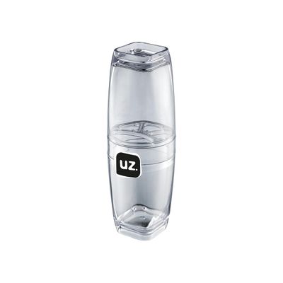 Porta Escova UZ com Tampa Transparente para Banheiro