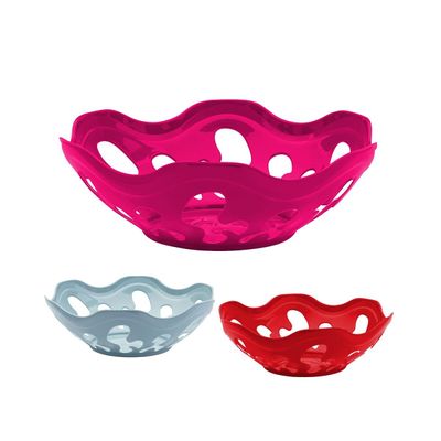 Fruteira De Mesa Plastica Redonda Vazada Cor Vermelho Fruteira De Mesa Plastica Redonda Vazada Cor Vermelho