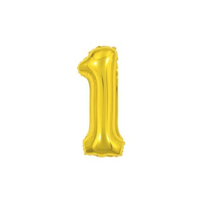 Balão Metalizado Número 1 Dourado 40cm Make - Durabilidade e Estilo