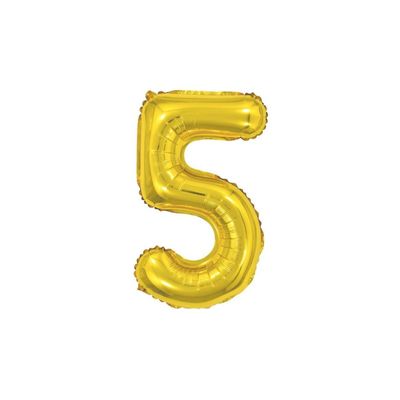 Balão Metalizado Make Dourado 40cm N°5 - Decoração Profissional
