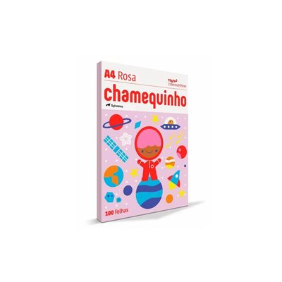 Papel Sulfite A4 Chamex Chamequinho Rosa 100 Folhas