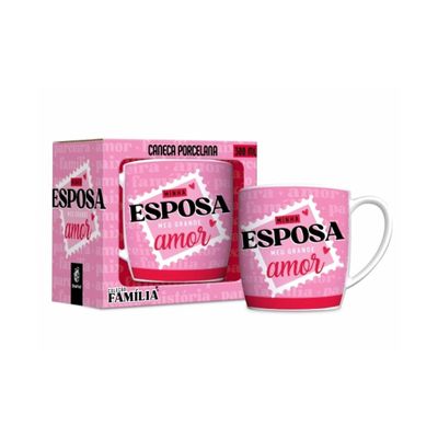 Caneca Porcelana Esposa Grande Amor Xícara Café Te Amo Cor C Caneca Porcelana Esposa Grande Amor Xícara Café Te Amo Cor C