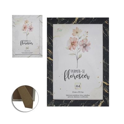 Quadro para Certificados A4 DT24402 com Moldura 21x29,7cm