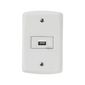 Conjunto 4x2 1 Tomada Usb 1,5a Bivolt Tramontina Lux2 Branco