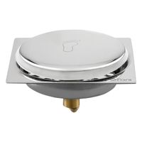 Ralo Click Quadrado Fani para Banheiro 100mm Cromado 1920C