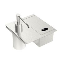 Porta Esponja Com Tampa E Dosador De Sabão Inox Para Canal Organizador