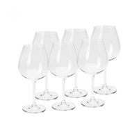 Conjunto De Taças Degustação Cristal Para Vinho 650ml 6 Peças Wolff