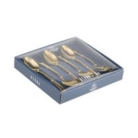Conjunto de Colheres Para Café Inox Berna Gold 6 Peças Wolff
