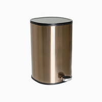 Lixeira GhelPlus Redonda com Pedal Champagne 5L