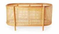 Cachepot Mart Rattan Bege