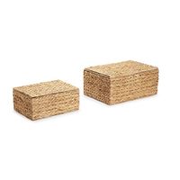 Kit Baús Fibra Natural Bege 2 Peças – Mart