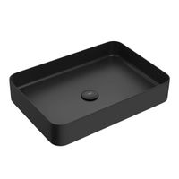 Cuba Apoio Inox Deca Retangular 50cm Preto Fosco