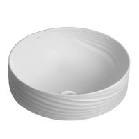 Cuba Sobrepor Deca Redonda Seda 40cm Branco Fosco