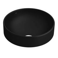 Cuba Sobrepor Deca Redonda 40cm Preto Ébano Fosco