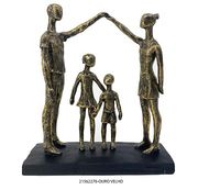 Escultura de Resina Família Ouro Velho - 29,5cm | Entre Casa