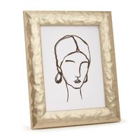 Porta Retrato Poliestireno/Vidro Dourado 15x20cm