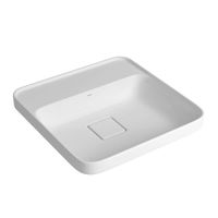 Cuba Sobrepor Deca Slim Quadrada Com Mesa 40cm Branco