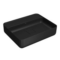 Cuba Apoio Deca Slim Retangular Mesa 50cm Preto Ébano Fosco