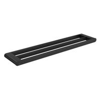 Porta Toalha Duplo Deca Versa 60cm Preto Fosco