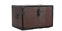Bau Mdf Retangular Matelasse Caramelo 42x25cm Entre Casa