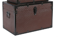 Bau Mdf Retangular Matelasse Caramelo 51x31cm Entre Casa