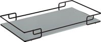 Bandeja Luana Couro Cinza/Black Matte 30x40cm