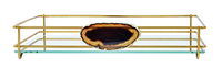 Bandeja Fence Agata Golden Ambar 15x25cm